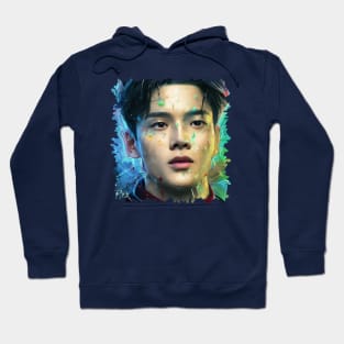 Rowoon SF9 로운 fan art portrait - colorful paint Hoodie